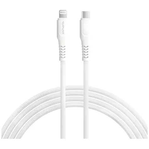 4smarts USB-C - Lightning kabel bílá / Kabel / 30W / PD / 1,5 m / MFi