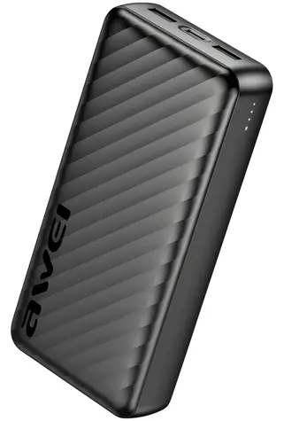 Awei P6K Pro černá / Powerbanka / 20000 mAh / 2x USB-A / USB-C
