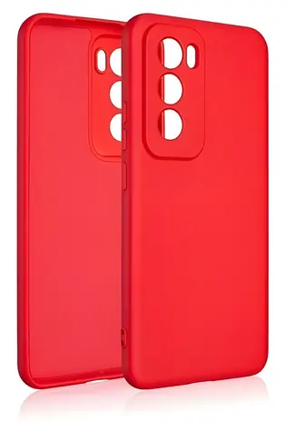 Beline Silicone Case pro Oppo Reno 12 Pro 5G červená / Pouzdro / Silikonové / Textilní podšívka