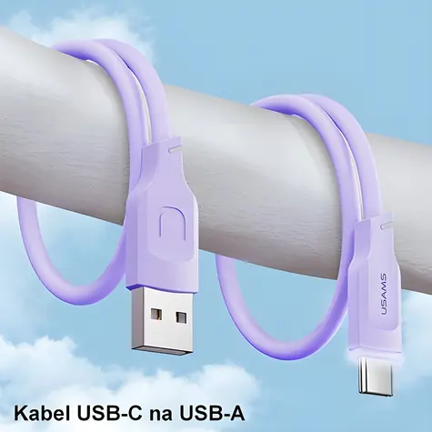 USAMS SJ568 Lithe Series fialová / Nabíjecí a datový kabel / USB-C - USB-C / 66W 6A / 1,2 m