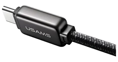 USAMS SJ743 černá / Datový kabel / USB-C - Lightning / 30W / 1.2m
