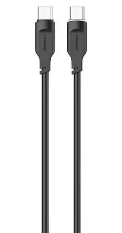 USAMS SJ567 černá / Datový kabel / USB-C - USB-C / 100W / 1.2m