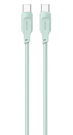 USAMS SJ567 Lithe Series zelená / Nabíjecí a datový kabel / USB-C - USB-C / 100W / 1,2m