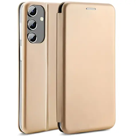 Beline Book Magnetic zlatá / Pouzdro pro Samsung Galaxy A04s / Flip / Magnetické zavírání