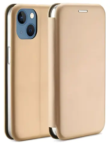 Beline Book Magnetic Case iPhone 14 Plus zlatá / Pouzdro typu kniha / Magnetické zavírání / Apple iPhone 14 Plus 6,7