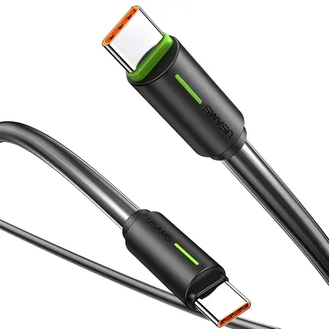 USAMS SJ734 černá / Datový kabel / USB-C - USB-C / PD 60W / 1 m