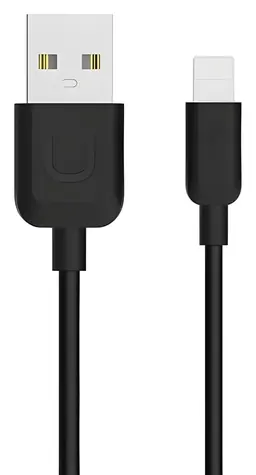USAMS SJ097 U-Turn Lightning 1m černá / Datový kabel / Lightning / 2A / odolný proti zamotání