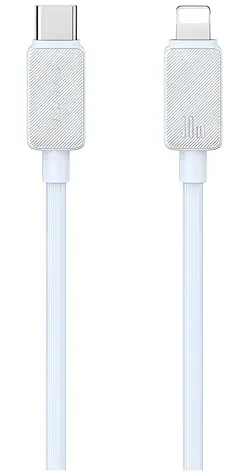 USAMS US-SJ692 bílá / Datový kabel USB-C - Lightning / 1m / 30W / 480 Mbps