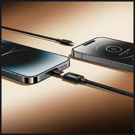 USAMS U92 černá / Datový kabel / USB-C - Lightning / 30W PD / 1,2 m