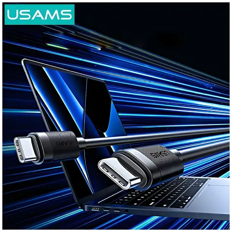 USAMS U94 černá / Datový kabel / USB-C - USB-C / 1m / 60W / PD