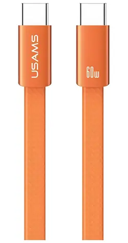 USAMS U96 kabel USB-C - USB-C oranžová / Datový kabel / 60W / 1,2 m
