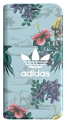Adidas OR Booklet Case Floral šedá / Pouzdro typu kniha / Apple iPhone X, iPhone Xs