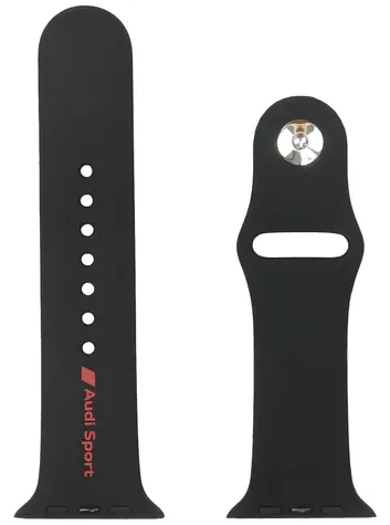 AUDI Sport Red Logo pro Apple Watch 44/45/46/49mm černá / Řemínek / silikonový