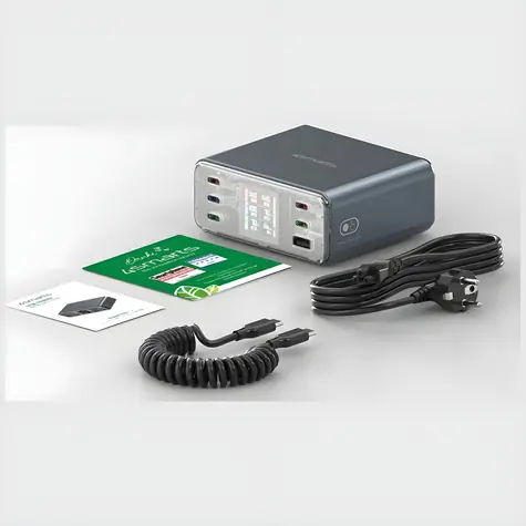 4smarts Lucid GaN DIY 360W šedá / Nabíječka / GaN / 360W / 5x USB-C / 1x USB-A