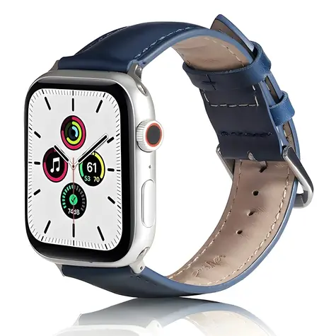 Beline Leather modrá / Kožený pásek pro Apple Watch / 38/40/41mm