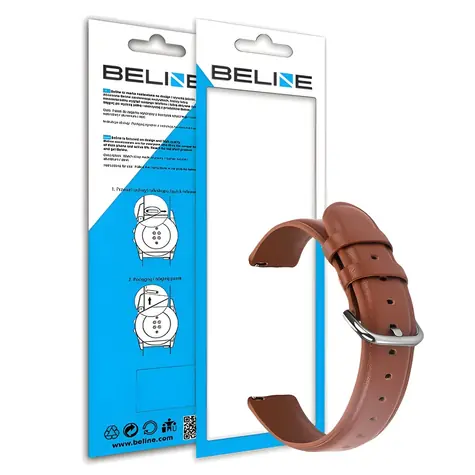 Beline Elegance hnědý / Řemínek pro chytré hodinky / šířka 22mm / eko kůže