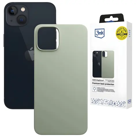 3mk Hardy MagSilicone zelená / Zadní kryt / pro Apple iPhone 15 Plus / MagSafe / silikonový