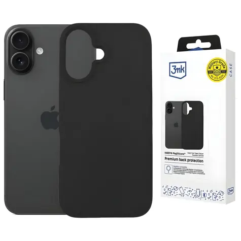 3mk Hardy MagSilicone pro Apple iPhone 16 Plus grafitová / Zadní kryt / Silikonový / Podpora MagSafe