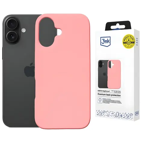 3mk Hardy MagSilicone pro Apple iPhone 16 Plus růžová / Zadní kryt / Silikonový / Podpora MagSafe