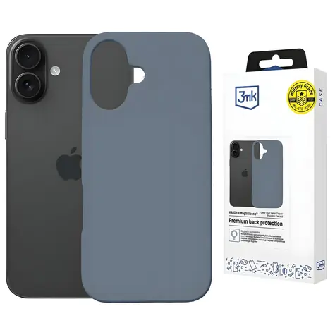 3mk Hardy MagSilicone pro Apple iPhone 16 Plus ultramarínová / Zadní kryt / Silikonový / Podpora MagSafe