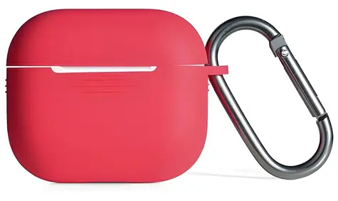 Beline Silicone Case červená / Pouzdro pro Apple AirPods 3 / Silikonové / S karabinou