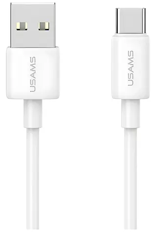 USAMS YD Series SJ708 bílá / Kabel / USB-A na USB-C / 18W 3A / 1 m