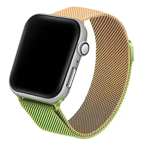 Beline Steel zeleno-zlatá / Pásek pro Apple Watch / 38/40/41 mm / nerezová ocel