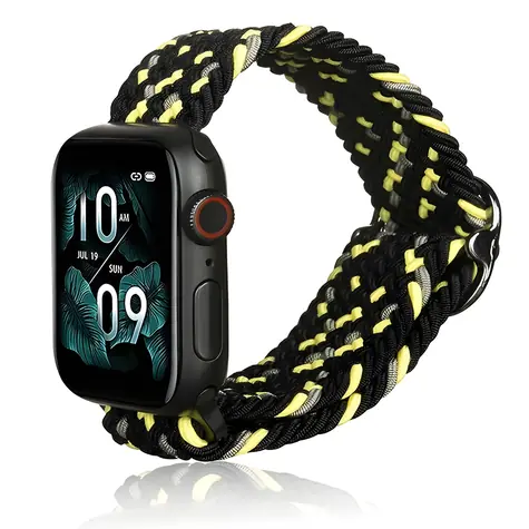 Beline Textile černo-limetková / Řemínek / textilní / Apple Watch 38/40/41 mm