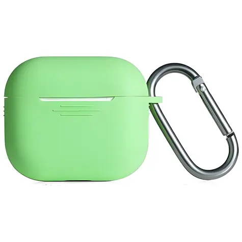 Beline Silicone pro Apple AirPods 3 zelená / Pouzdro / Silikonové / S karabinou