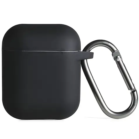 Beline Silicone Cover AirPods 1/2 černá / Pouzdro pro sluchátka / silikonové / karabina
