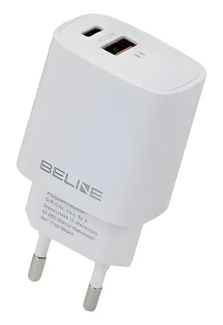 Beline BLN2CW20 bílá / Nabíječka / USB-C PD 3.0 / USB-A QC 3.0 / 20W