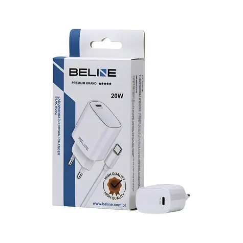 Beline BLNCW20C bílá / Nabíječka / USB-C / 20W / PD 3.0 / s kabelem USB-C