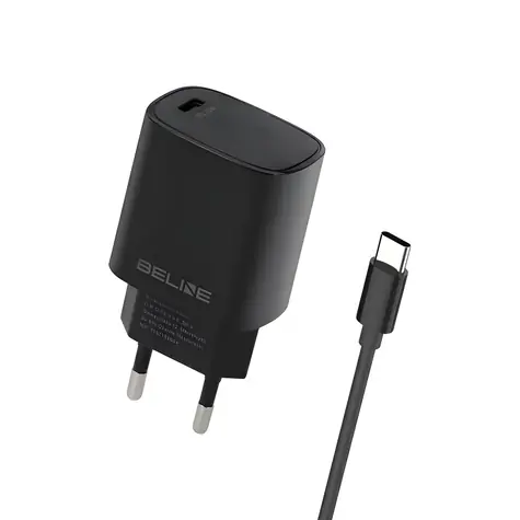 Beline BLNCB20C černá / Nabíječka / USB-C / 20W / PD 3.0 / s kabelem USB-C