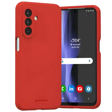 Mercury Silicone Case červená / Kryt / Samsung Galaxy A26 / Silikon