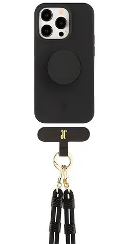Just Elegance PopGrip Case Apple iPhone 15 Pro černá / Zadní kryt / TPU / 2v1 stojánek a úchyt
