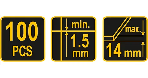 Vorel Spona nivelační 1,5 mm / Nivelační spona / 100 ks