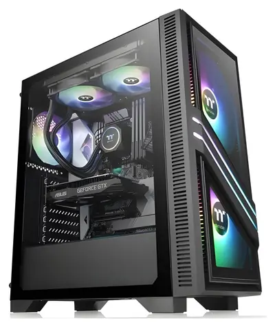 Thermaltake Versa T35 RGB / Skříň / ATX / RGB / průhledná bočnice / bez zdroje