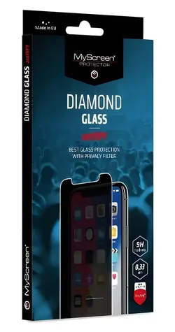 MyScreen Diamond Glass AntiSpy Apple iPhone 13 Pro Max / Ochranné sklo / Antišpionážní / Tvrzenost 9H