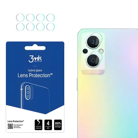 3mk Lens Protection Oppo Reno 7 Lite 5G / Ochranné sklo na fotoaparát / Hybridní sklo / 4 ks