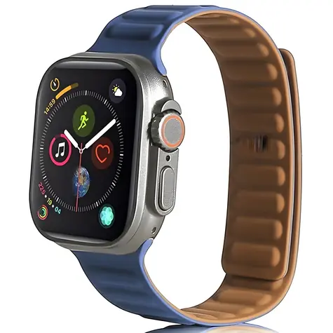 Beline Magnetic modrá / Pásek pro Apple Watch / 42/44/45/49mm / magnetický