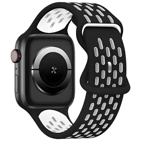 Beline New Sport Silicone černo-bílý / Sportovní pásek pro Apple Watch / 42/44/45/49 mm