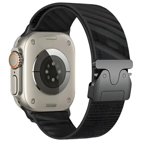 Beline Oblique černá / Řemínek pro Apple Watch / 38/40/41mm / nylonový