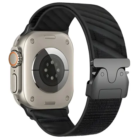 Beline Oblique černá / Řemínek pro Apple Watch / 42/44/45/49mm / nylonový