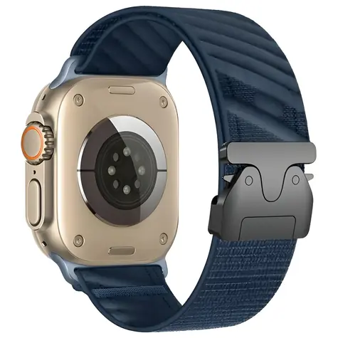 Beline Oblique tmavě modrá / Řemínek pro Apple Watch / 42/44/45/49 mm / Nylon