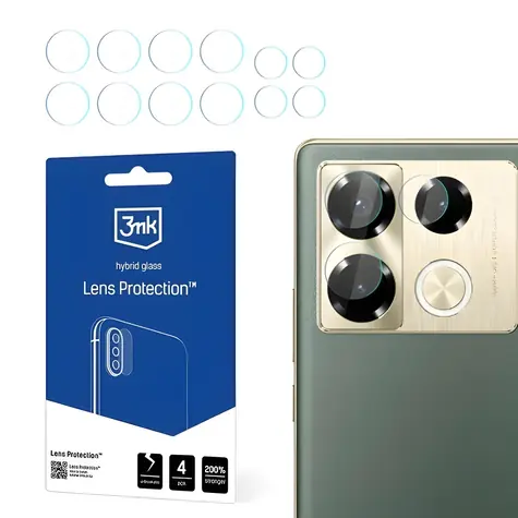 3mk Lens Protection Infinix Note 40 Pro / Sklo na fotoaparát / hybridní sklo / 0,16 mm / 4 ks