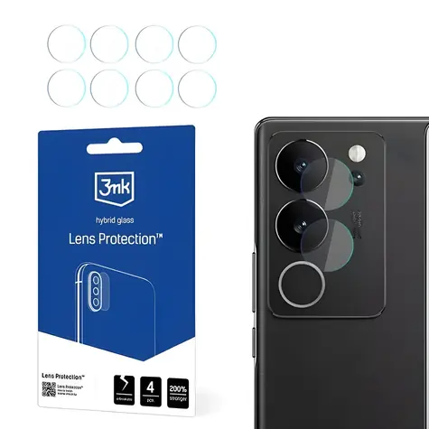 3mk Lens Protection pro Vivo V29 5G / Sklo na fotoaparát / hybridní sklo / 7H / 0,16 mm / 4 ks
