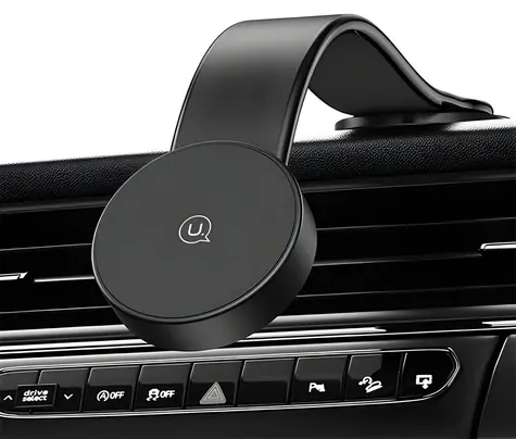 USAMS ZJ079 Magnetický držák na palubní desku černá / Držák do auta / magnetický / ohebný / 3M páska
