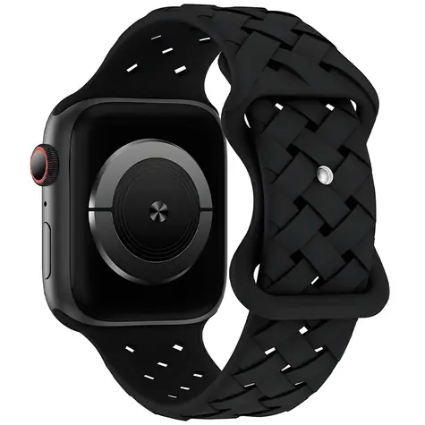 Beline Silicone Woven černá / Řemínek pro Apple Watch / 38/40/41 mm / Oboustranný