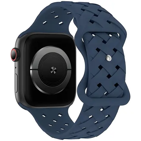 Beline Silicone Woven modrá / Pásek pro Apple Watch / 38/40/41 mm / silikonový, tkaný