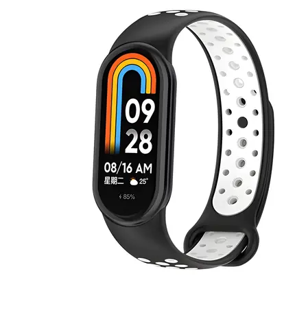 Beline Design Mi Band 8/9/10 černo-bílá / Řemínek / silikonový